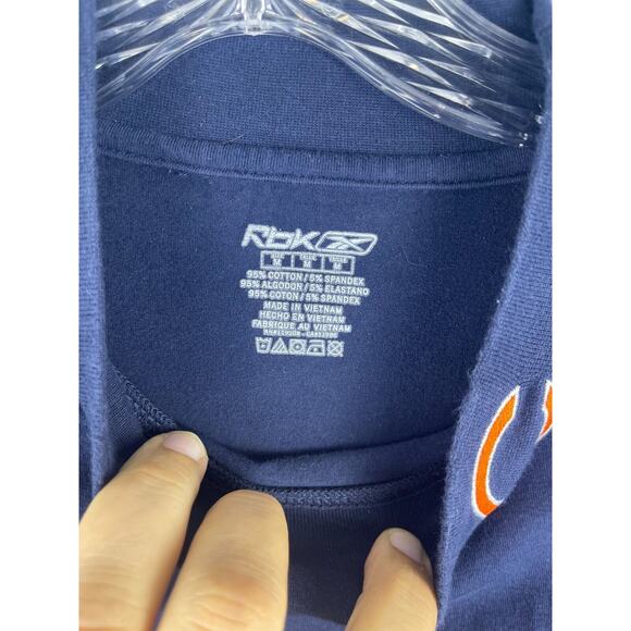 Reebok RBK Chicago Bears Shirt Mens M Blue Long Sleeve Mock Neck Stitched NFL - Picture 5 of 10